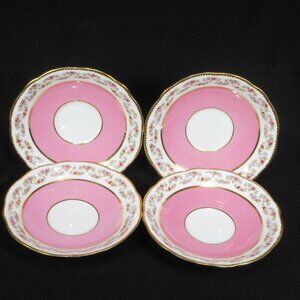 4 Vintage Saucers. Aynsley U.K. #982